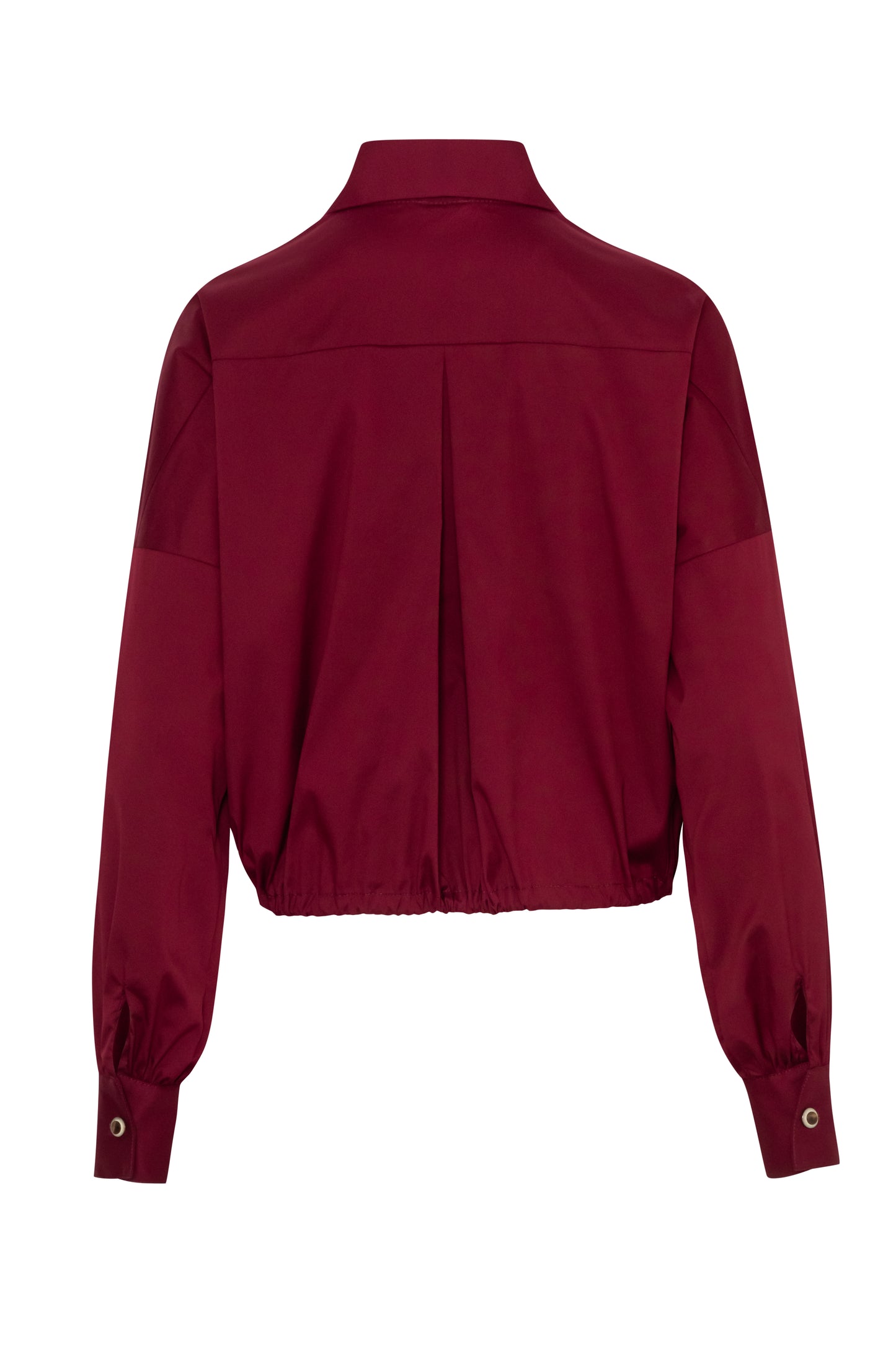 Cotton Shirt with Gathered Waistline