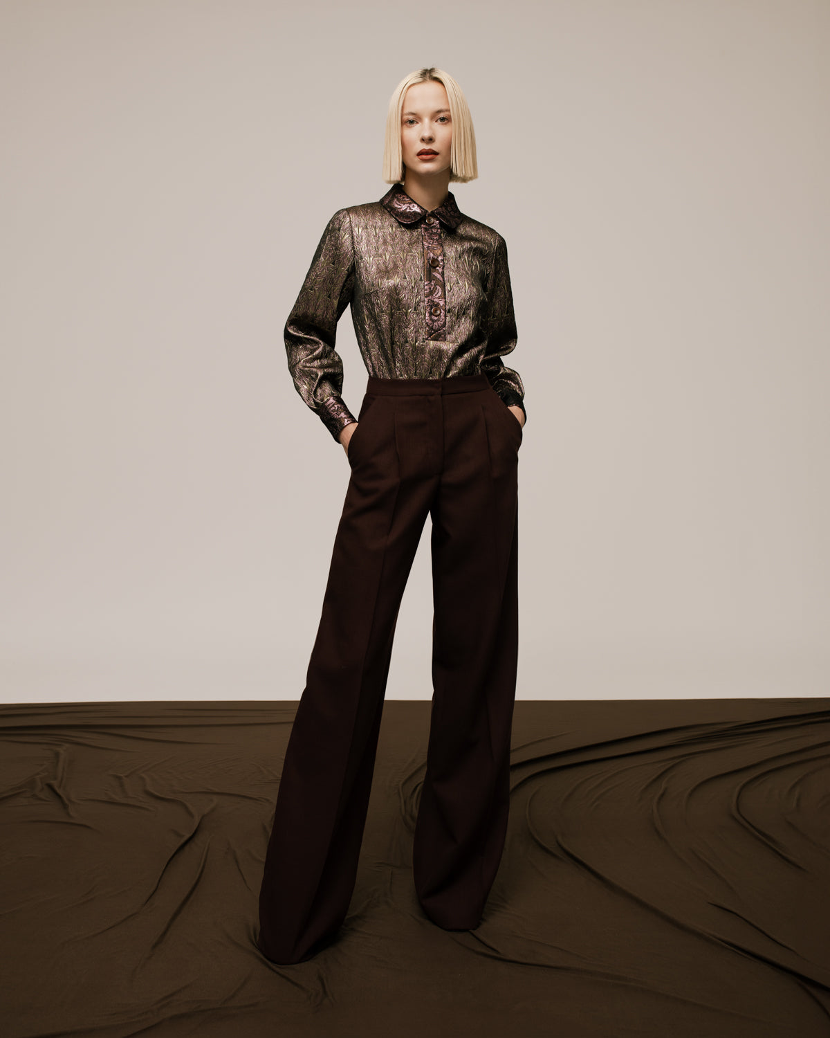 Pleated Wool Trousers