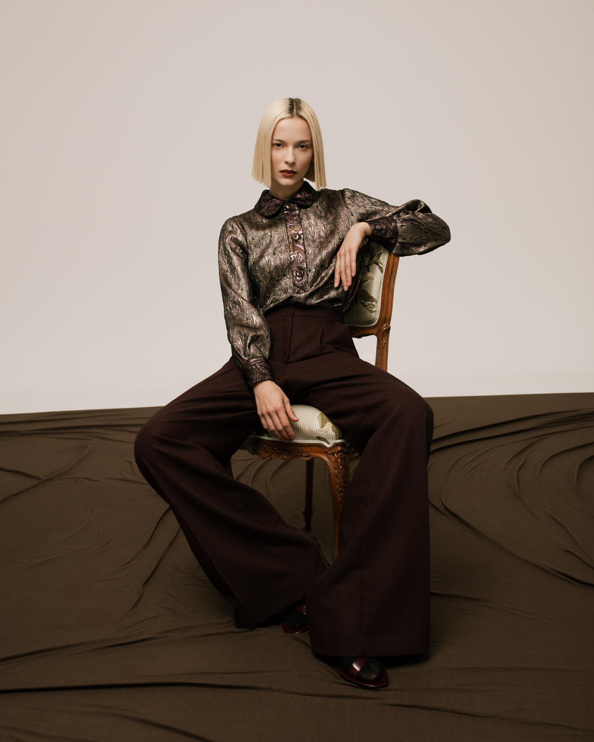 Pleated Wool Trousers