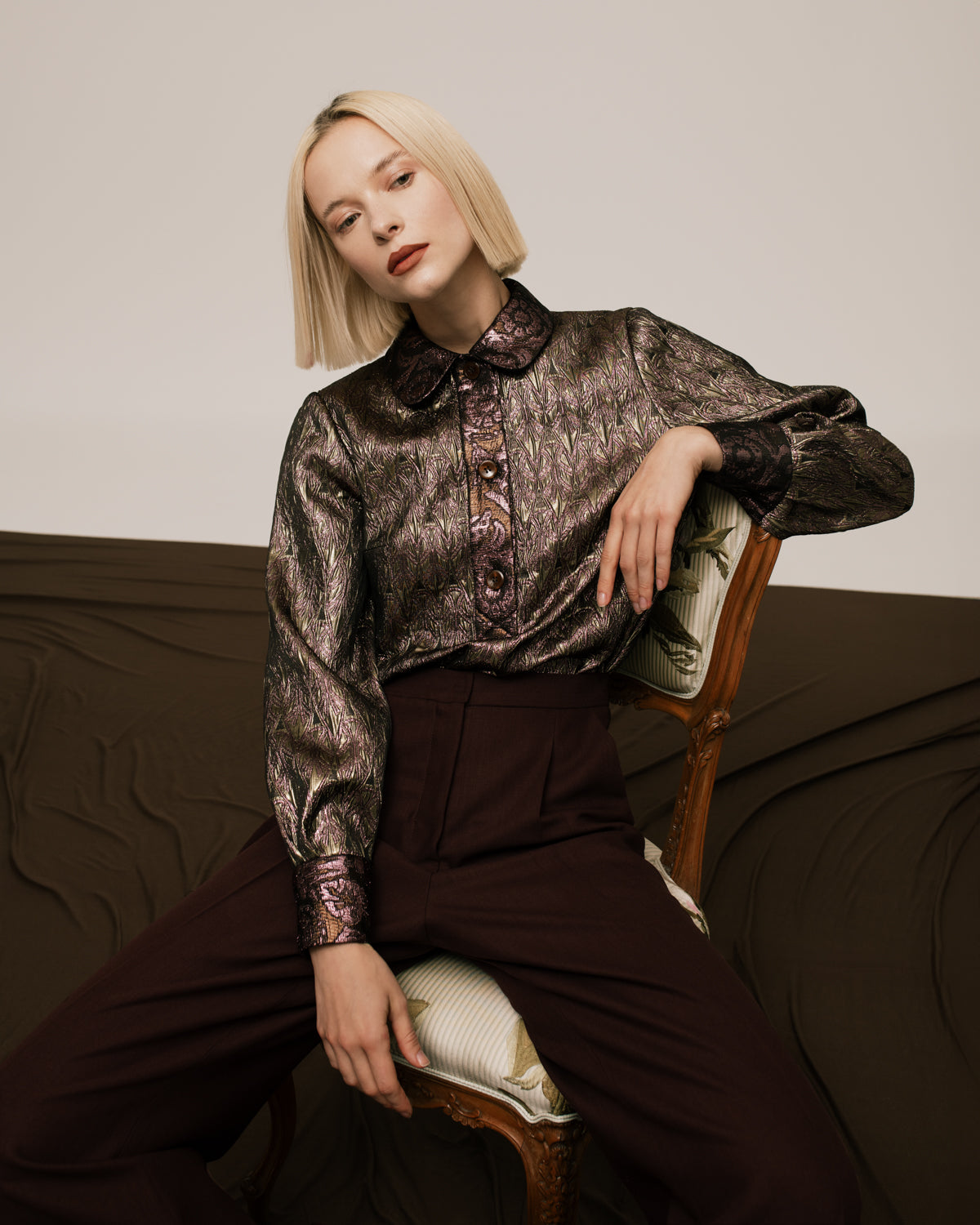 Pleated Wool Trousers