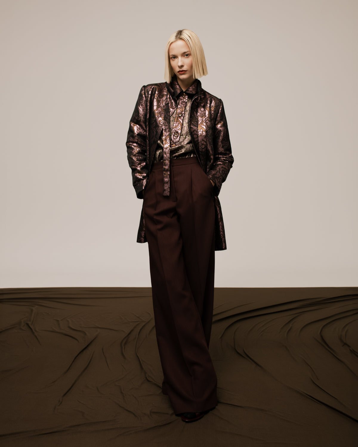 Pleated Wool Trousers