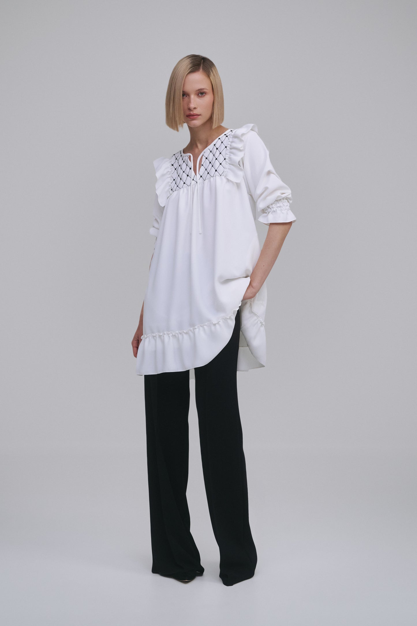 Mini Dress w/ Short Sleeves
