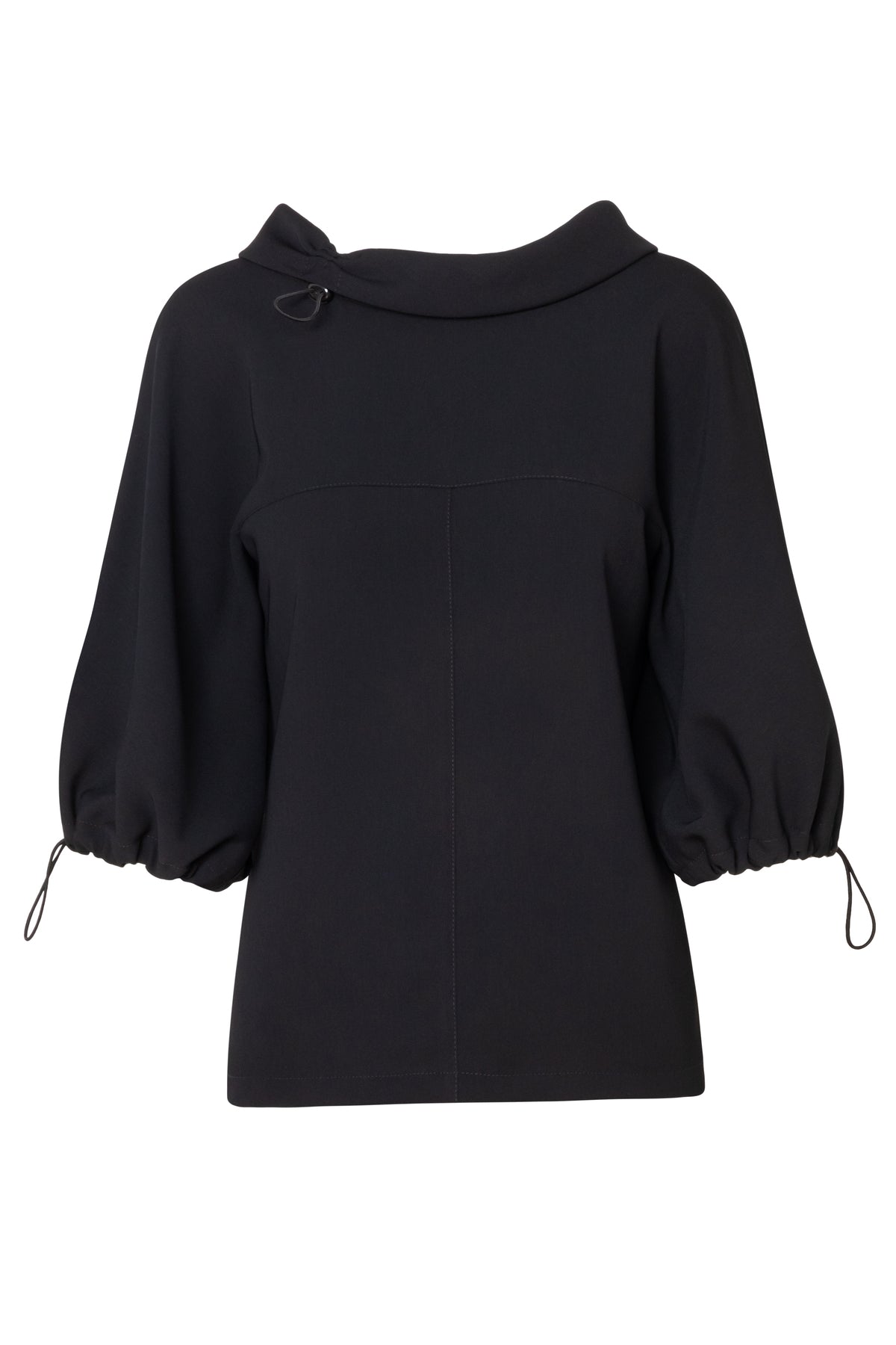 Kimono Collar Style Blouse Black
