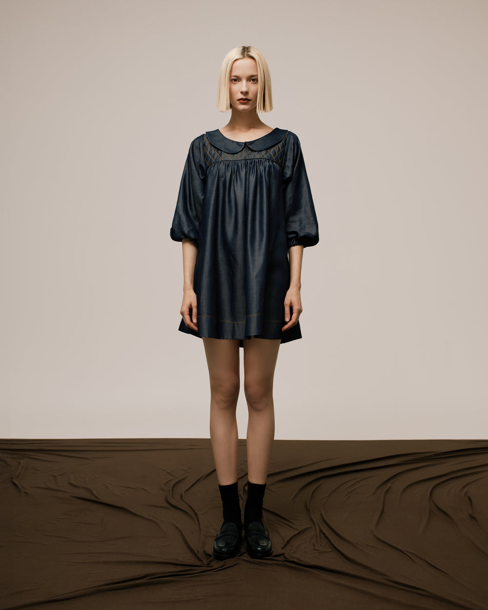 Scoop Neckline Mini Dress