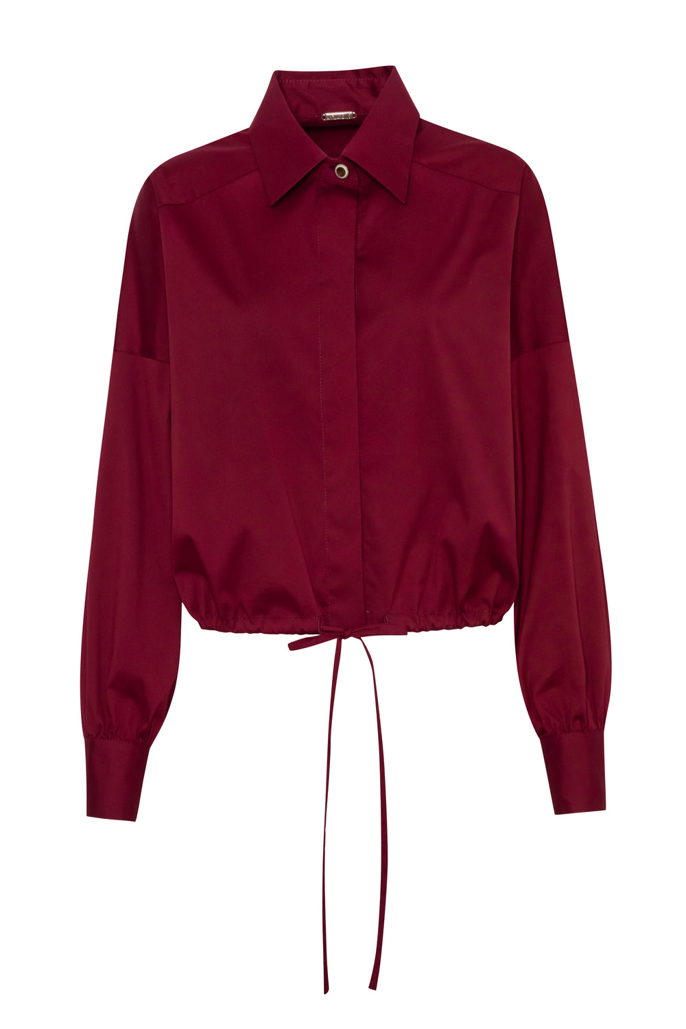 Camisa de algodón con cintura fruncida