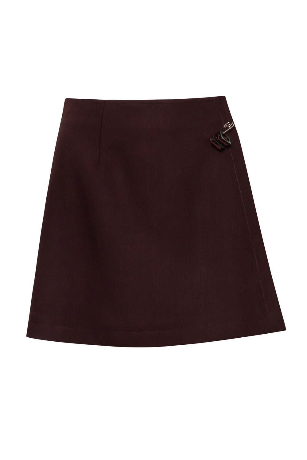 Falda cruzada de lana