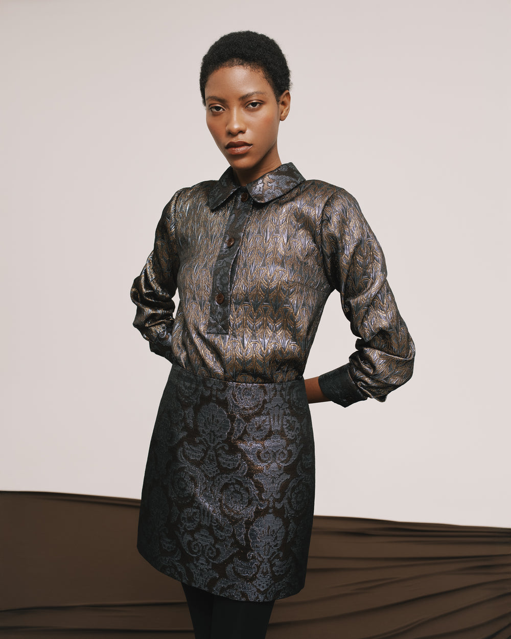 Brocade Mini Skirt