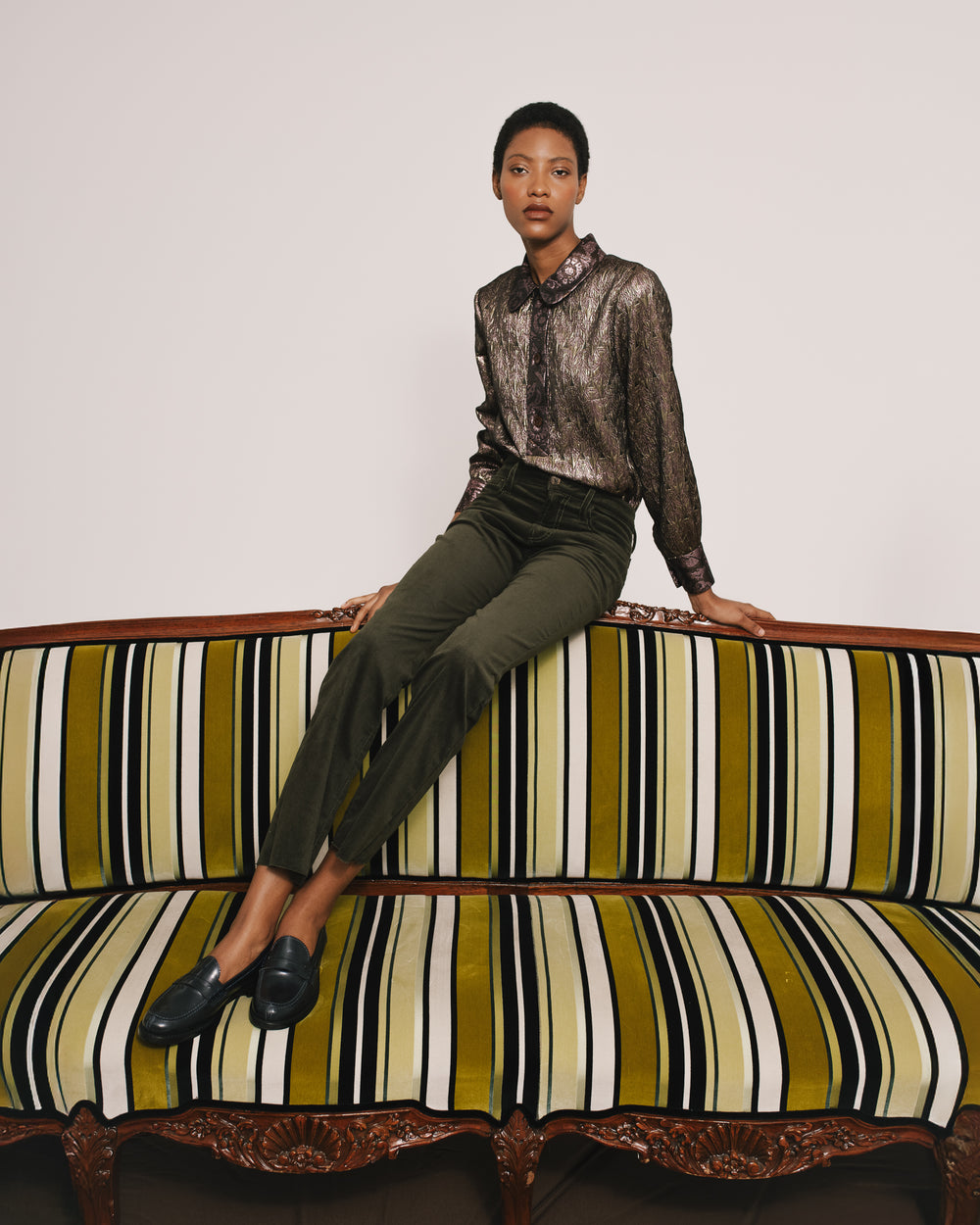 Corduroy Fitted Trousers