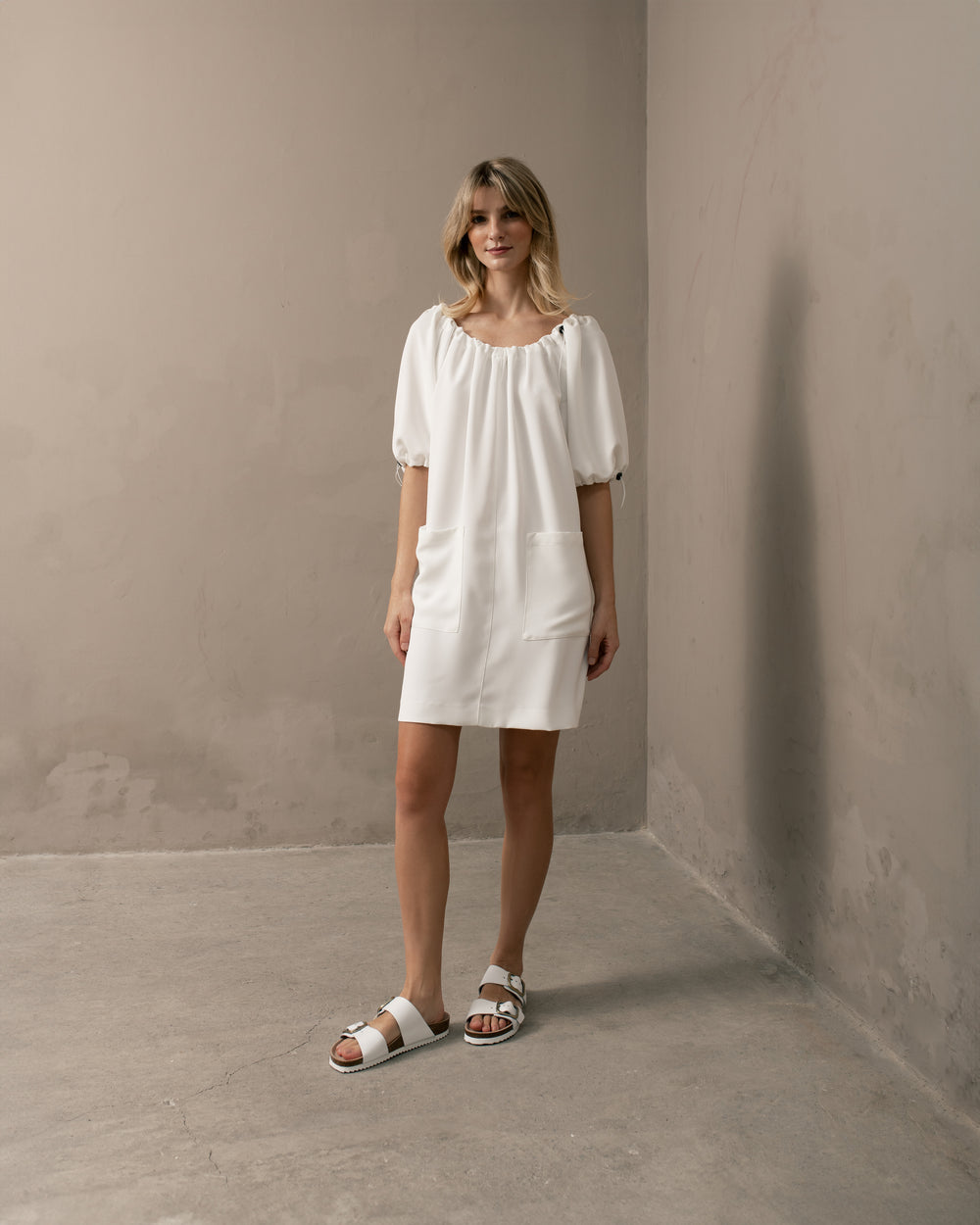 Scoop Neck Mini Tunic Dress