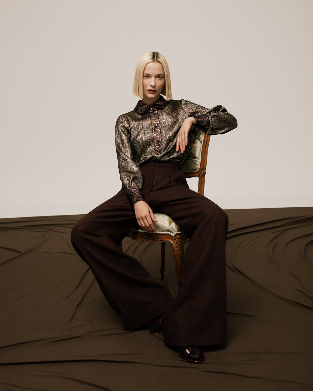 Pleated Wool Trousers
