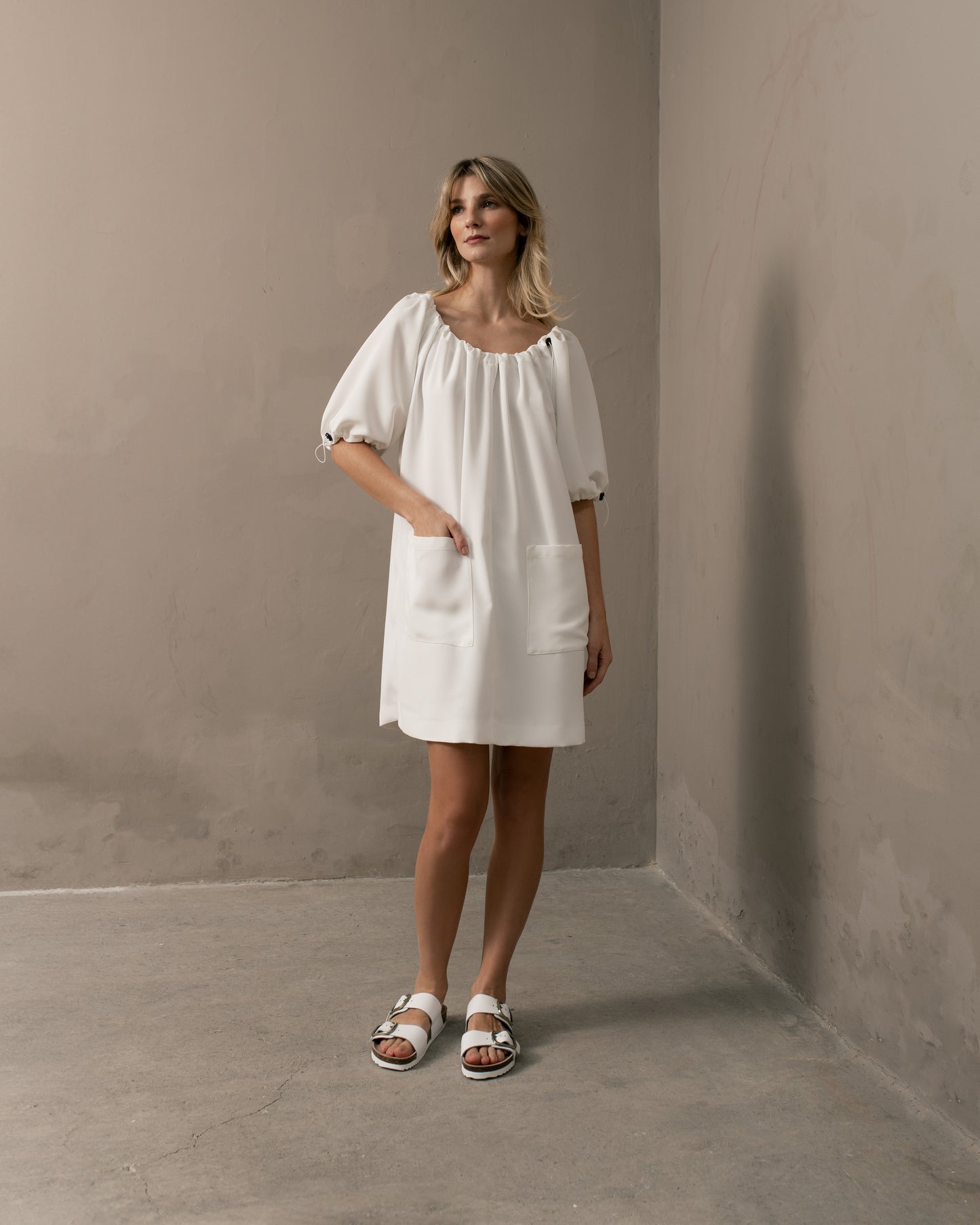 Scoop Neck Mini Tunic Dress