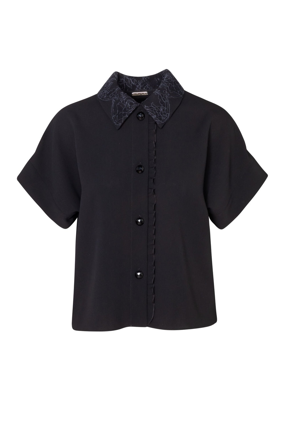Boxy Fit Blouse Black Product Image