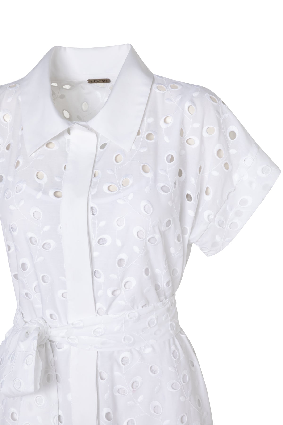 Cap Sleeve Tiered Ruffle Cotton Dress White Product Image Close Up