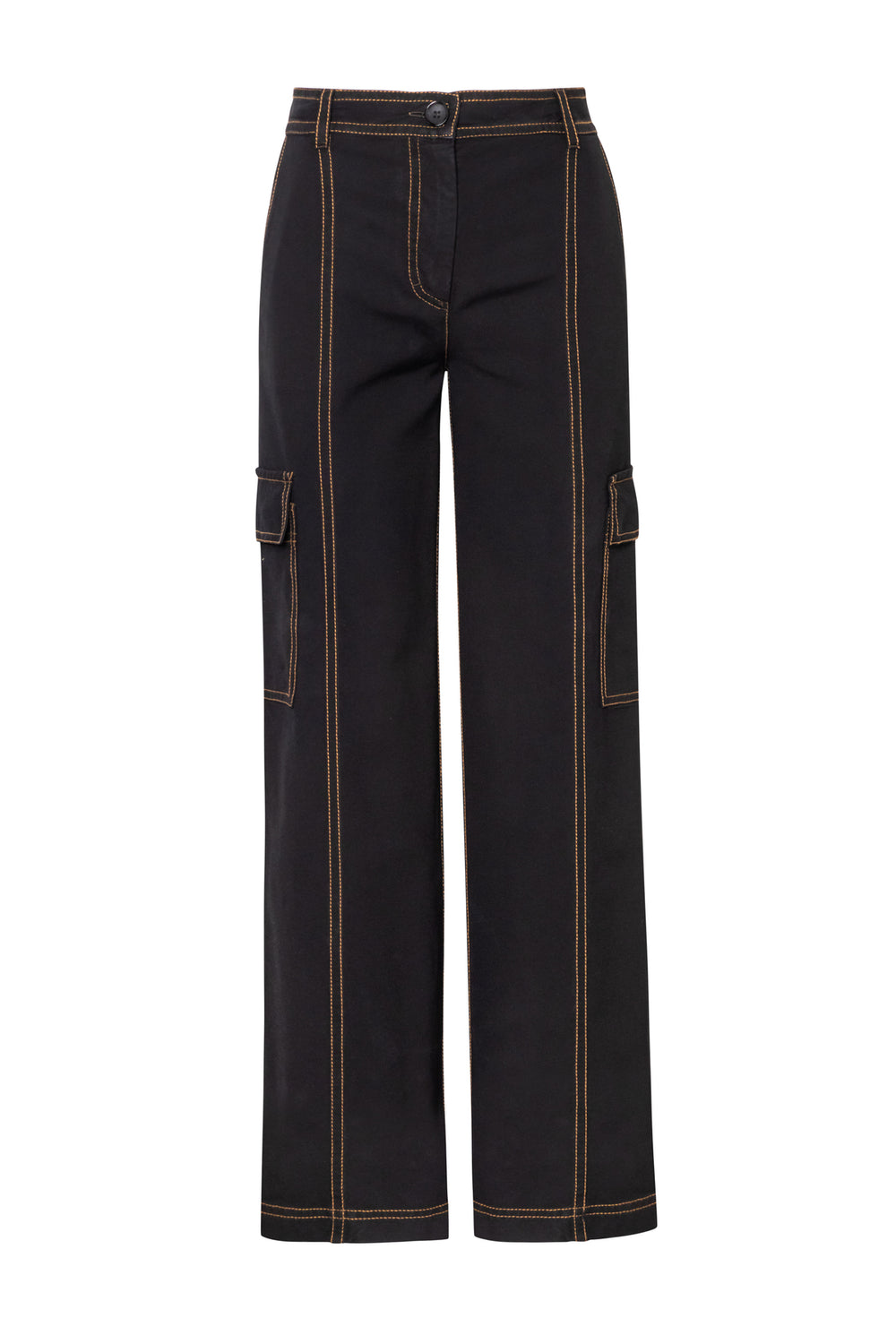 Pantalón cargo de algodón negro