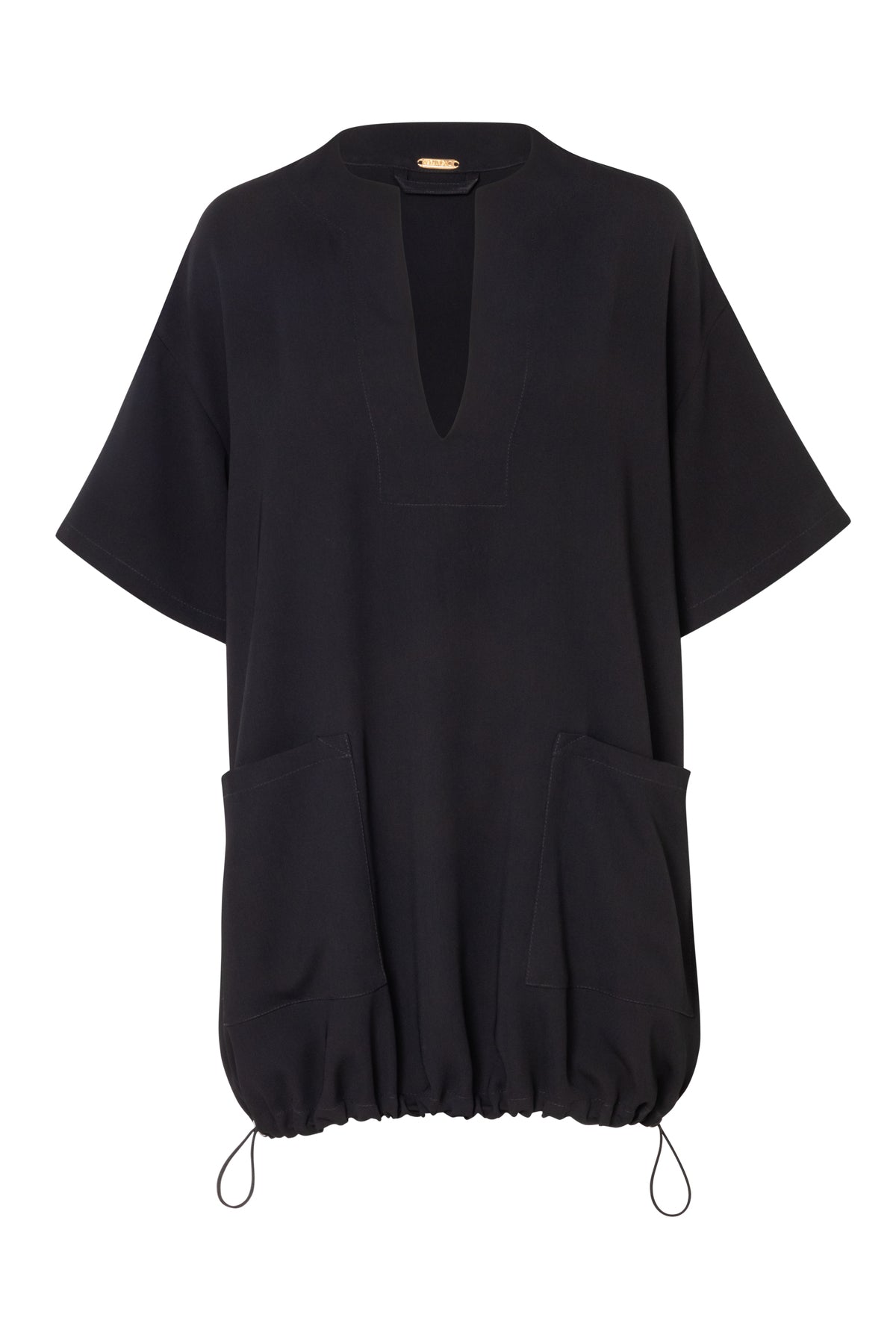 Loose Short Tunic Dress Black