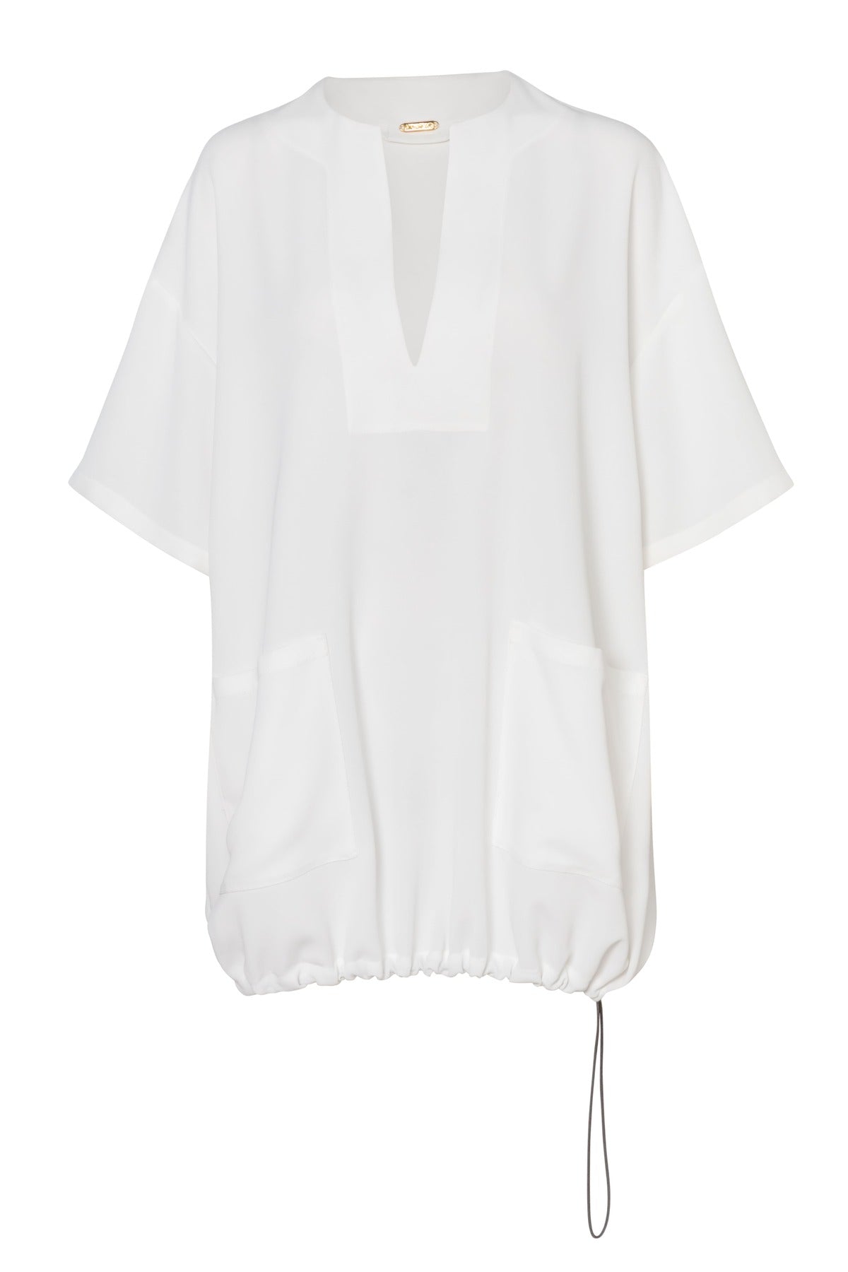 Loose Short Tunic Dress White