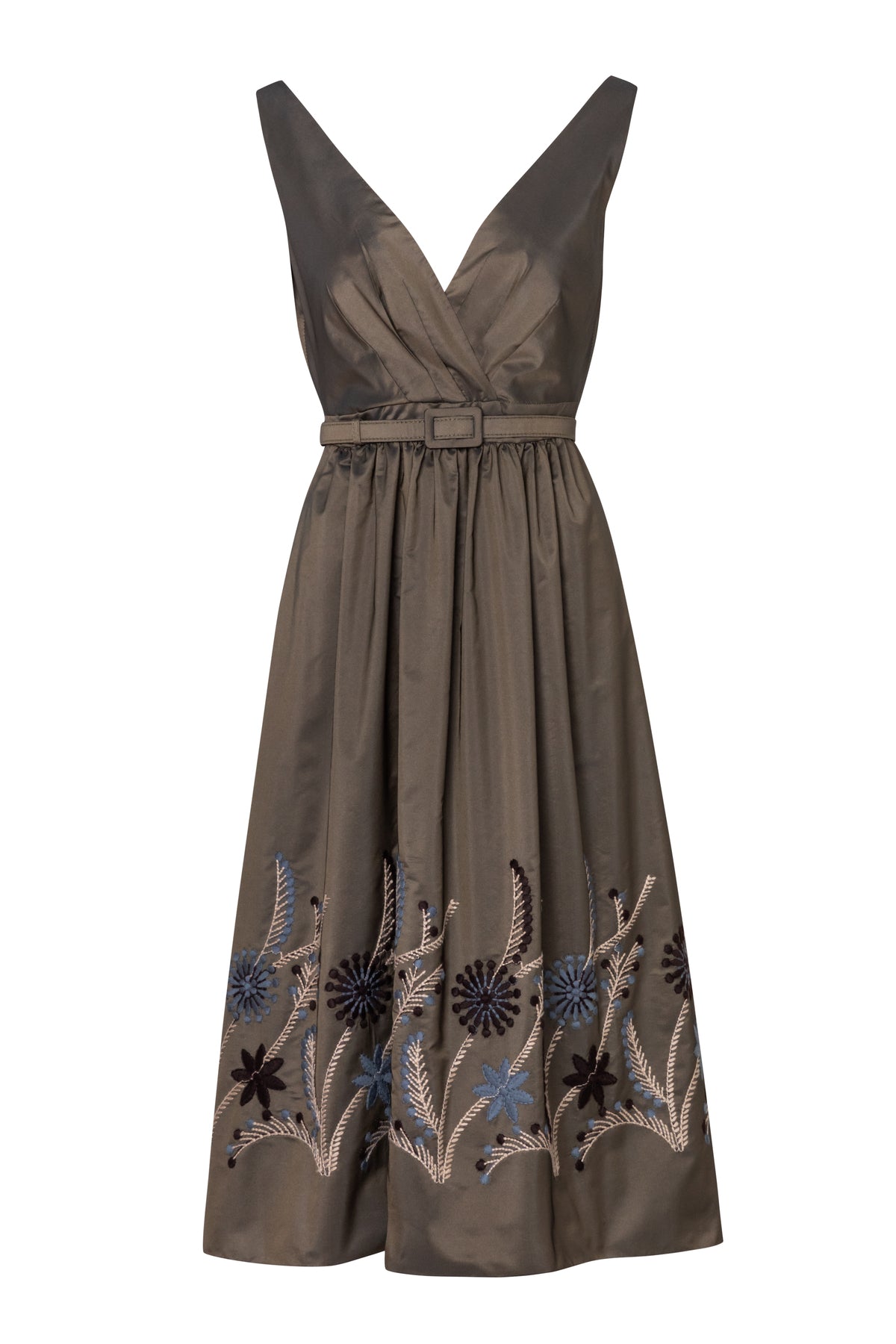 V-Neckline Cocktail Dress Copper