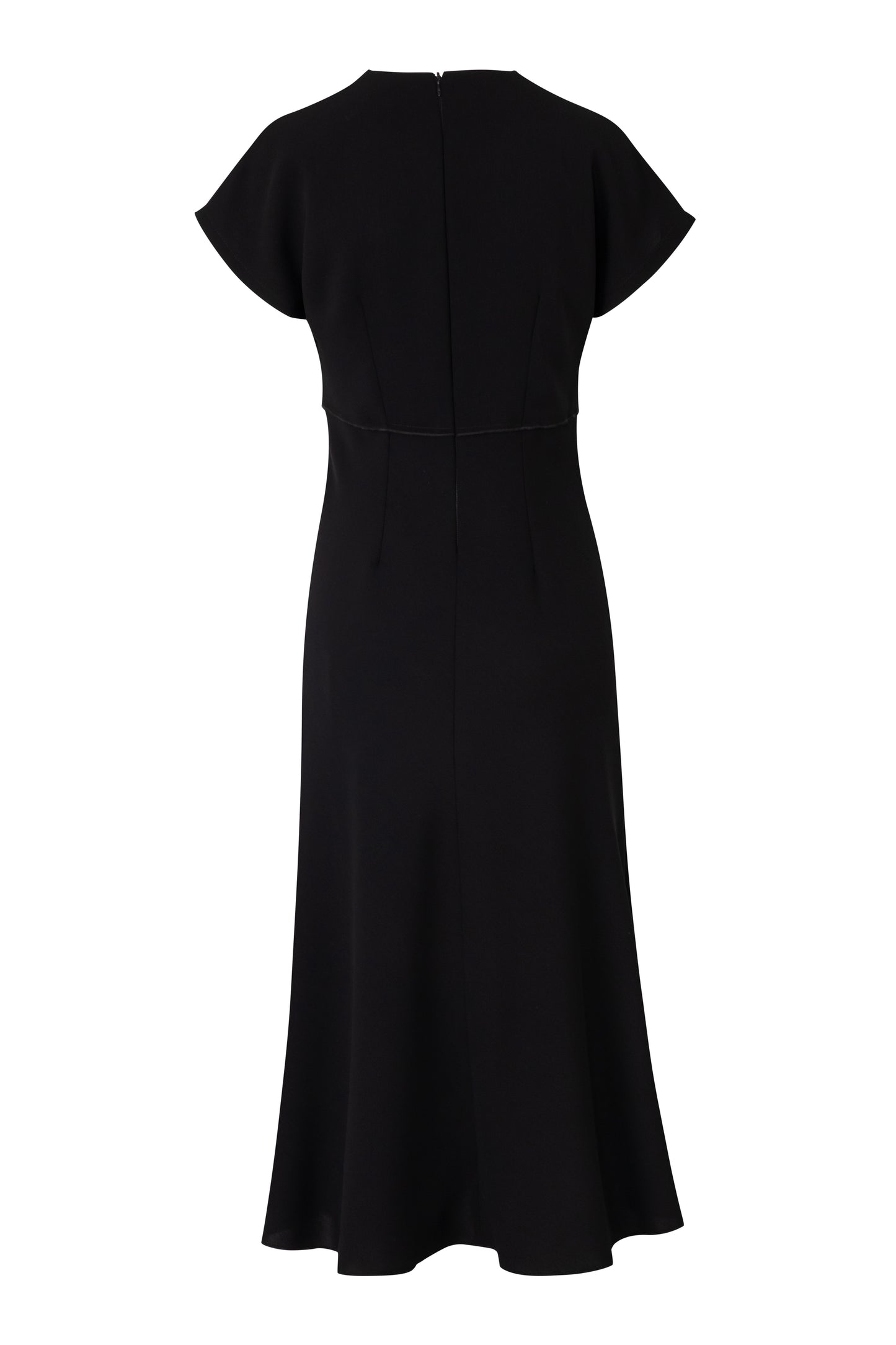 Product still of the Amelia Toro Bias-Cut Kimono-Sleeve Midi Dress in Red on a white background